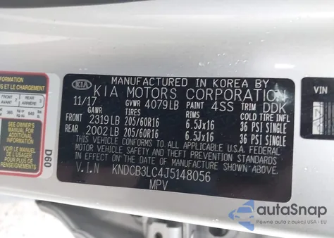 2018 Kia Niro Fe из США, поврежденный, VIN KNDCB3LC4J5148056
